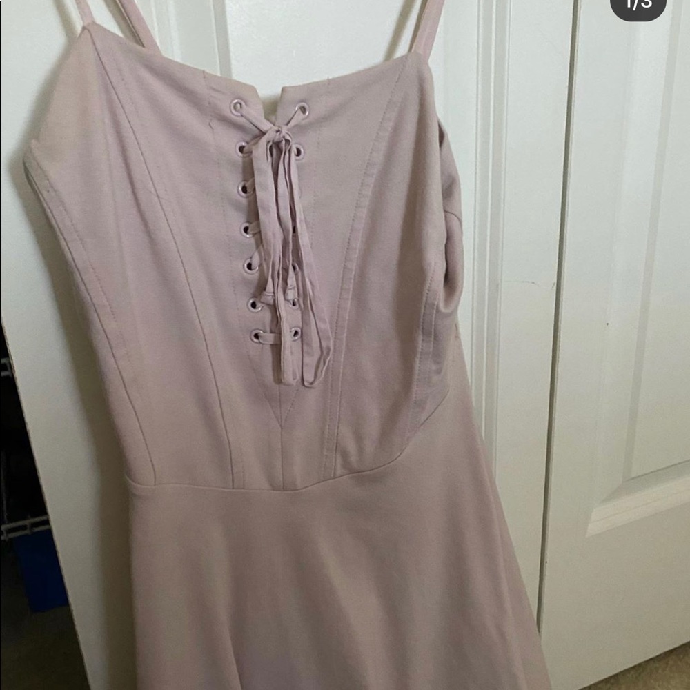 Urban Outfitters Lilac lace up skater dress